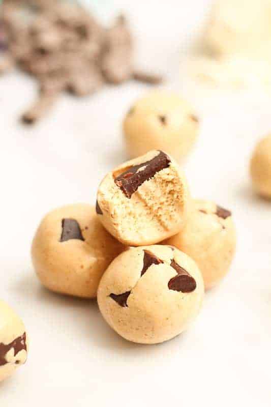 Chocolate Chunk Cookie Dough Protein Balls